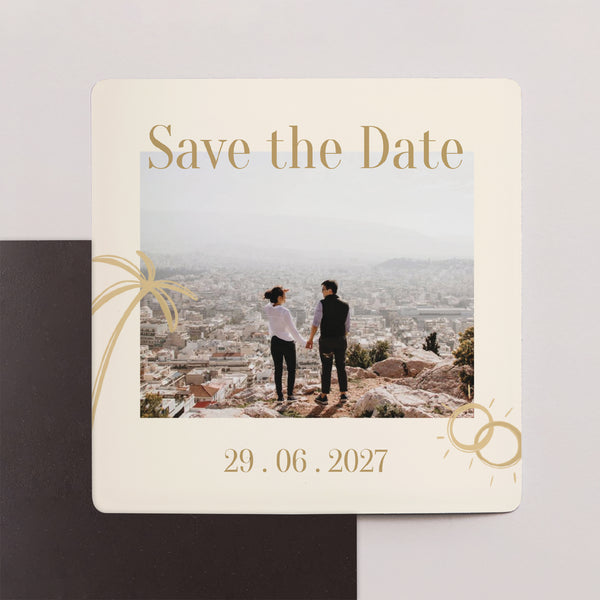 Save the date Karte Hochzeit Satz von 9, magnetisch. Unter dem Sonnenlicht foto