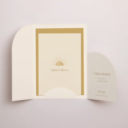 Hochzeitseinladung Hülle für 2 Karten Unter dem Sonnenlicht foto N° 3