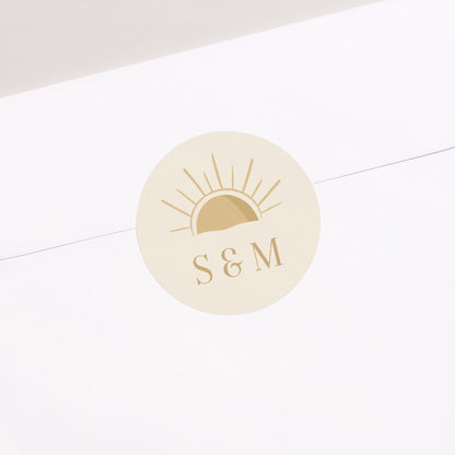 Sticker Hochzeit Rund Unter dem Sonnenlicht foto N° 2