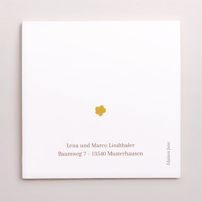Dankeskarte Geburt Doppelflügelfensterhalbmond Kleine Schritte auf dem Markt foto N° 3