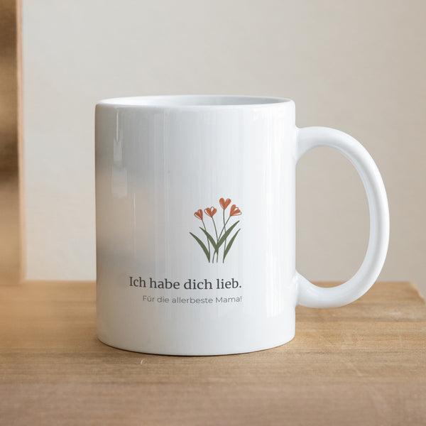 Tasse Objekte Weiß Tulpen foto