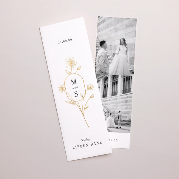 Dankeskarte Hochzeit Fotoautomaten Lesezeichen foto