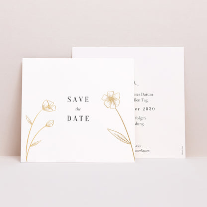 Save the date Karte Hochzeit Quadrat foto N° 1