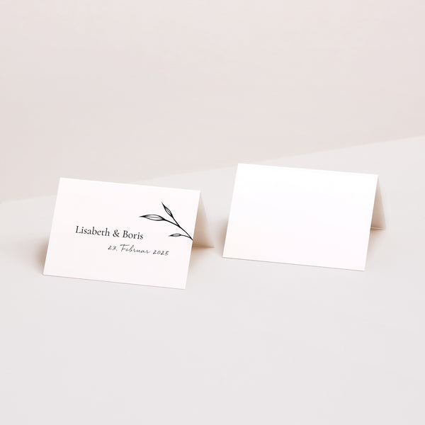 Tischkarten Hochzeit Quer foto