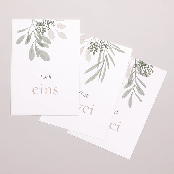 Tischnummern Hochzeit Rechteck foto