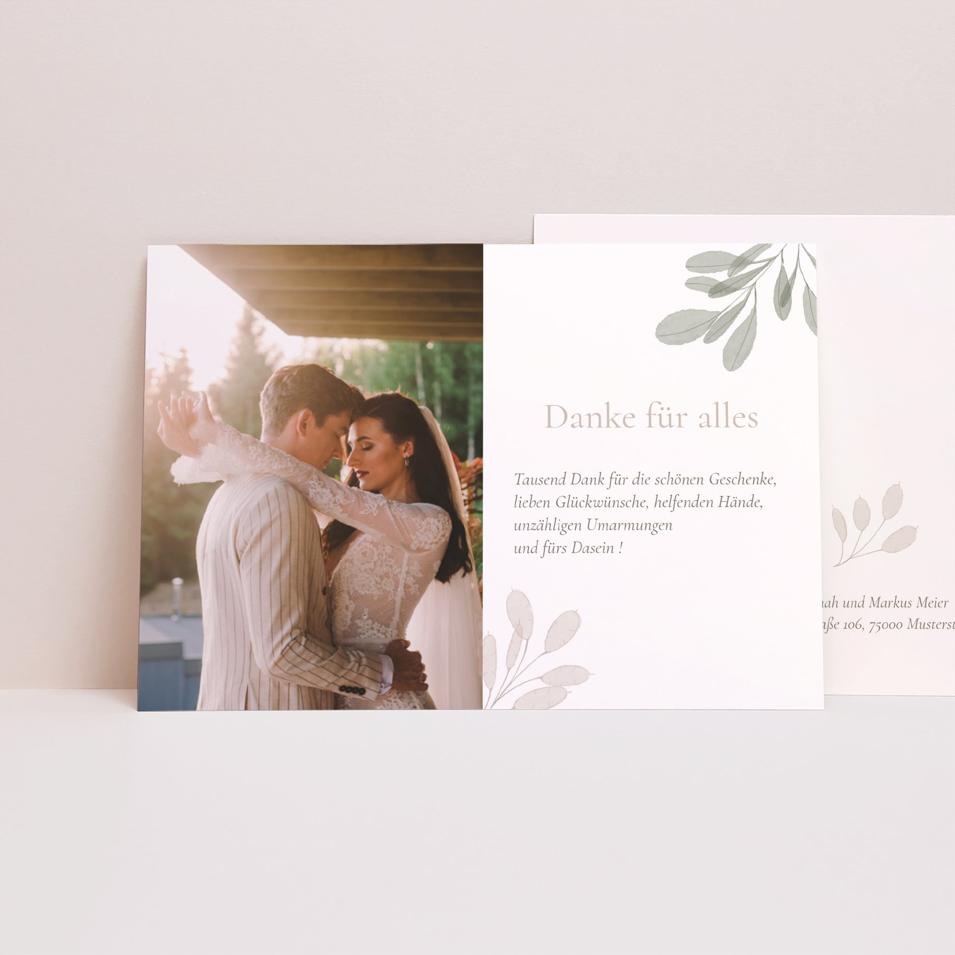 Dankeskarte Hochzeit Landschaft foto N° 1