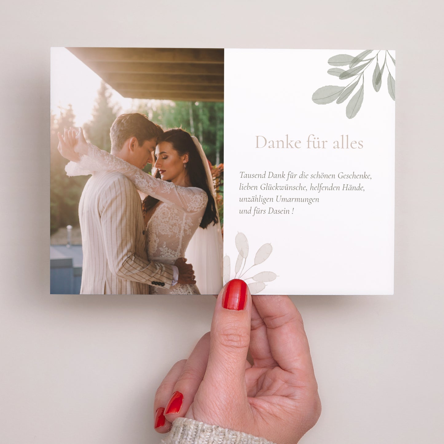 Dankeskarte Hochzeit Landschaft foto N° 2