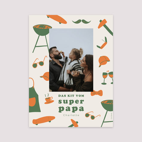 Poster Objekte Porträt Super-Daddy-Kit
