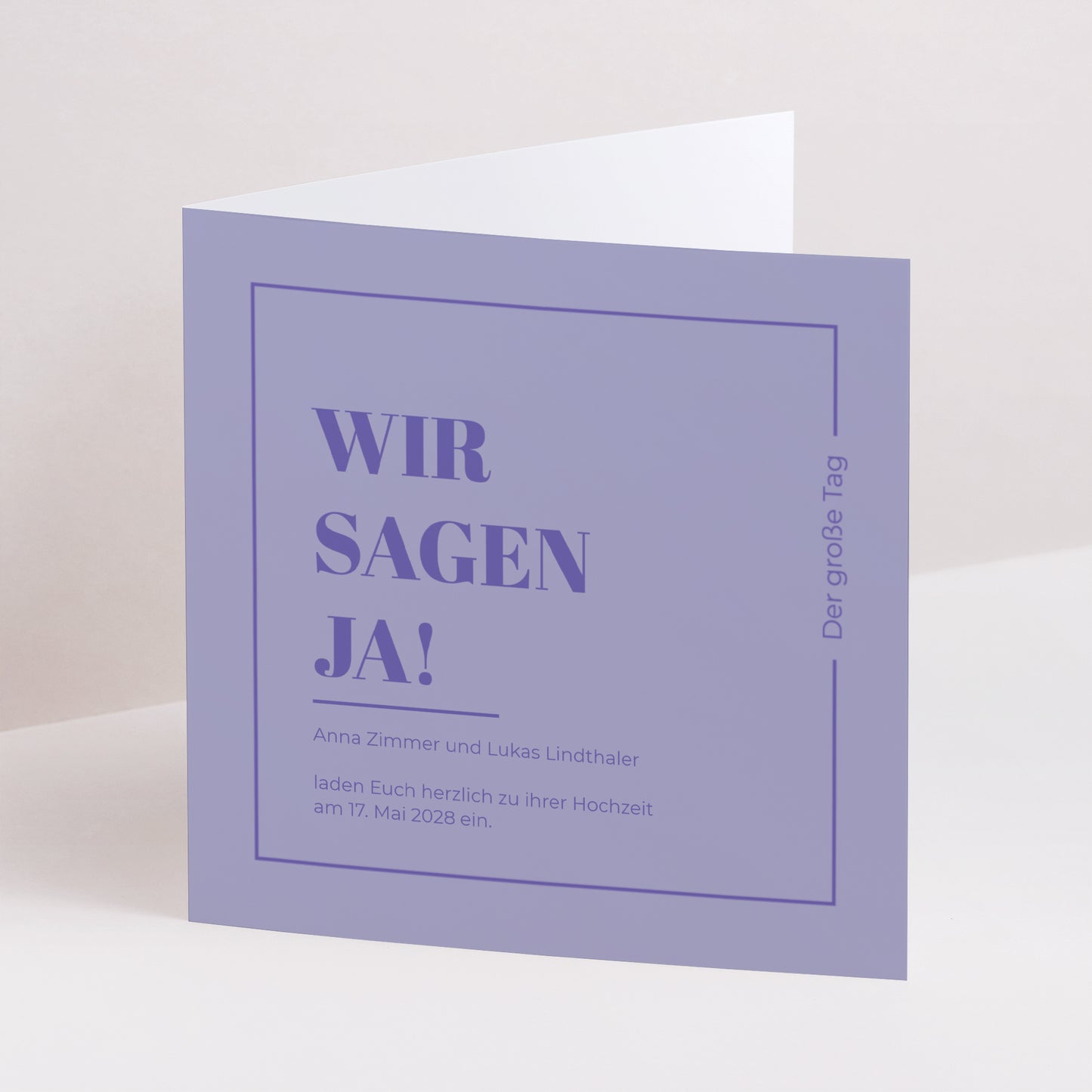 Hochzeitseinladung Doppelflügiges Quadrat pop & love foto N° 1
