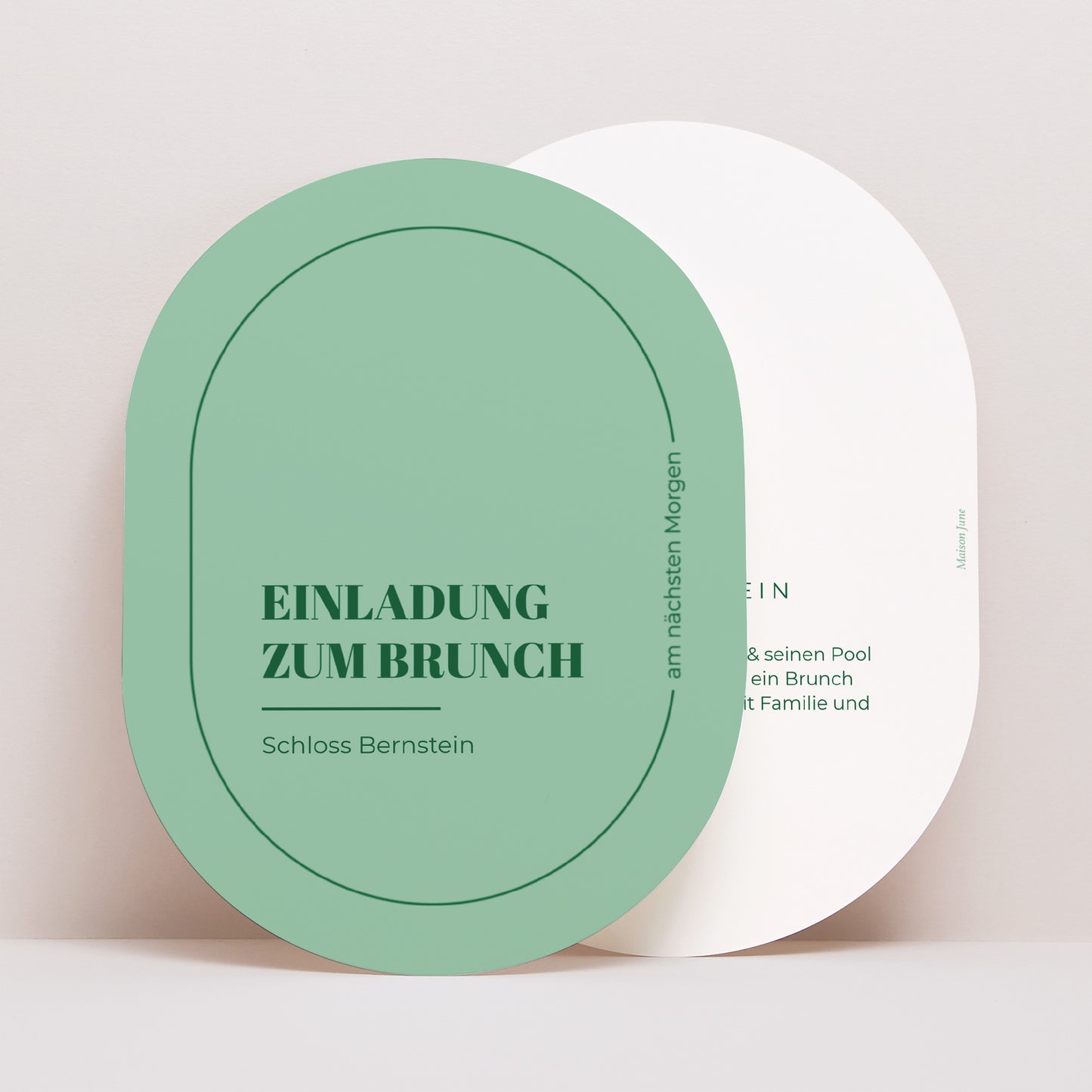 Einladungskarte Hochzeit oval pop & love foto N° 1