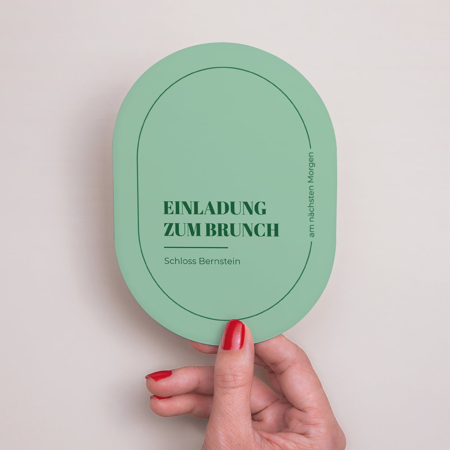 Einladungskarte Hochzeit oval pop & love foto N° 2