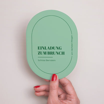 Einladungskarte Hochzeit oval pop & love foto N° 2