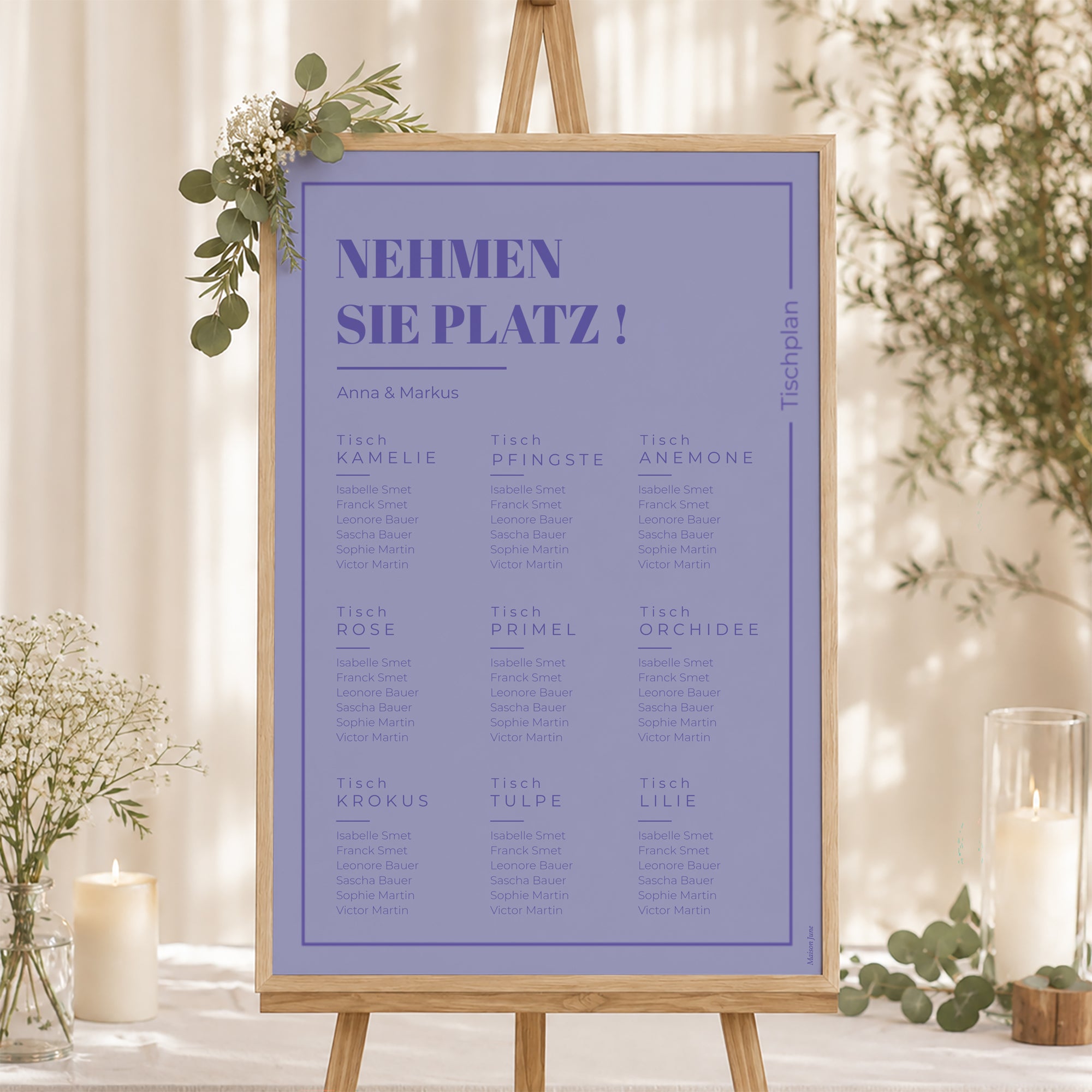 Sitzplan Hochzeit Porträt pop & love foto N° 1