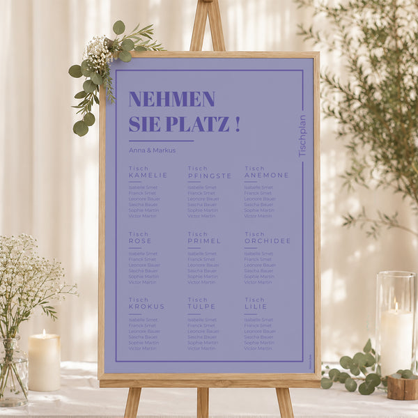 Sitzplan Hochzeit Porträt pop & love foto