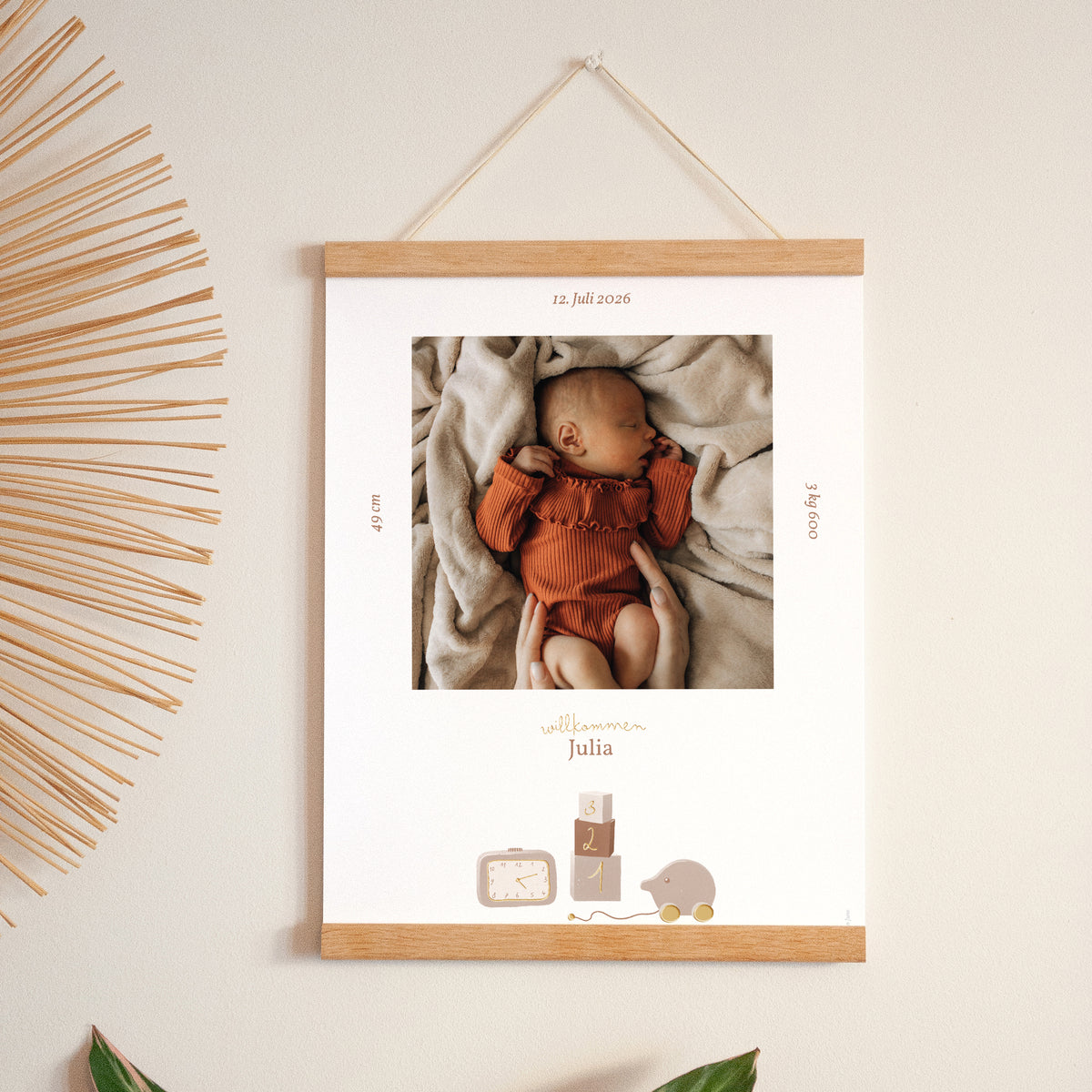 Poster Geburt Porträt Baby-Spielzeug foto N° 1