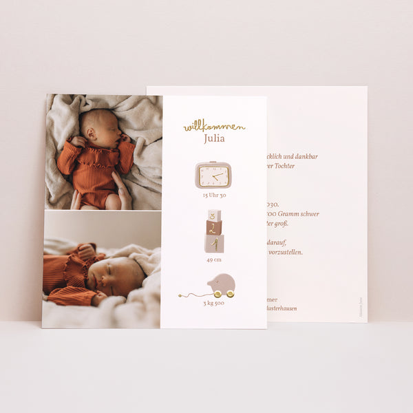 Geburtskarten Quadrat Babyspielzeug foto