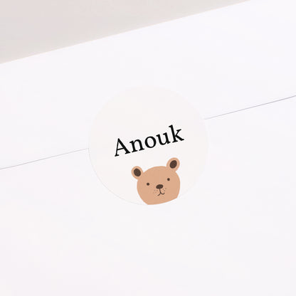 Sticker Geburt Rund Schmusetücher und Rasseln foto N° 1