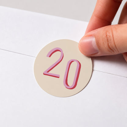 Sticker Geburtstag Rund foto N° 1
