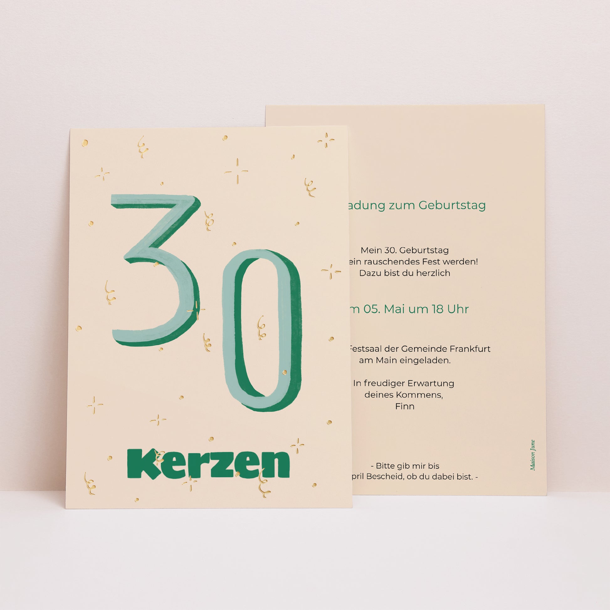 Einladungskarte Geburtstag Pop 30 foto N° 1