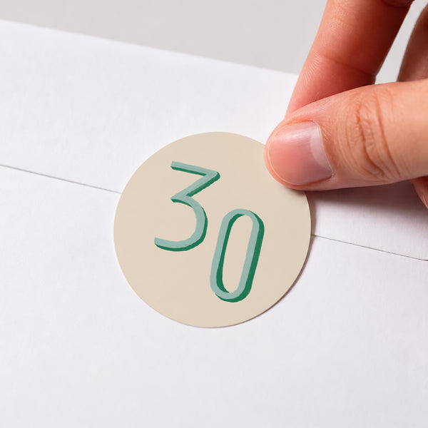 Sticker Geburtstag Rund Pop 30 foto