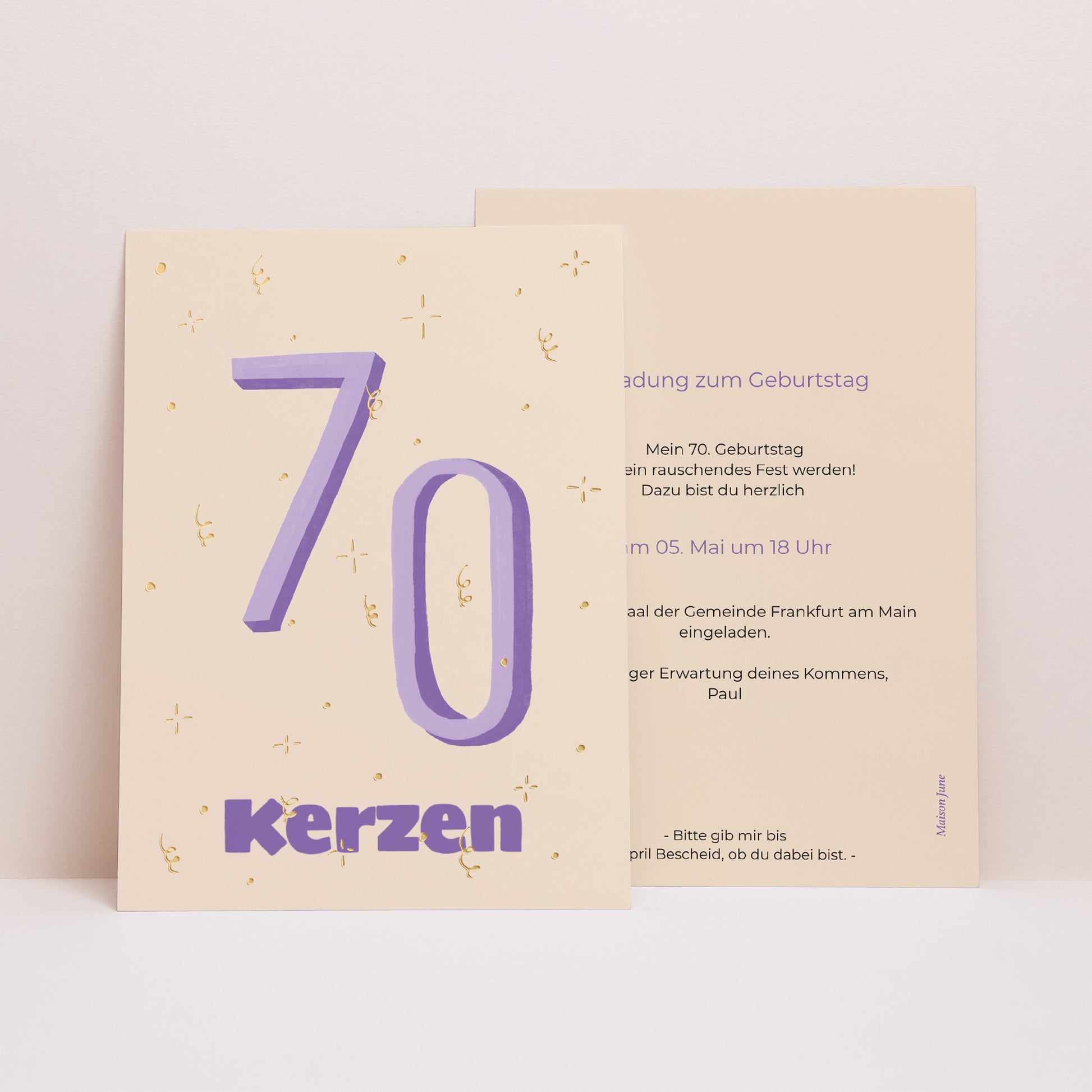 Einladungskarte Geburtstag Pop 70 foto N° 1