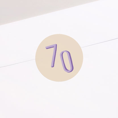Sticker Geburtstag Rund Pop 70 foto N° 2