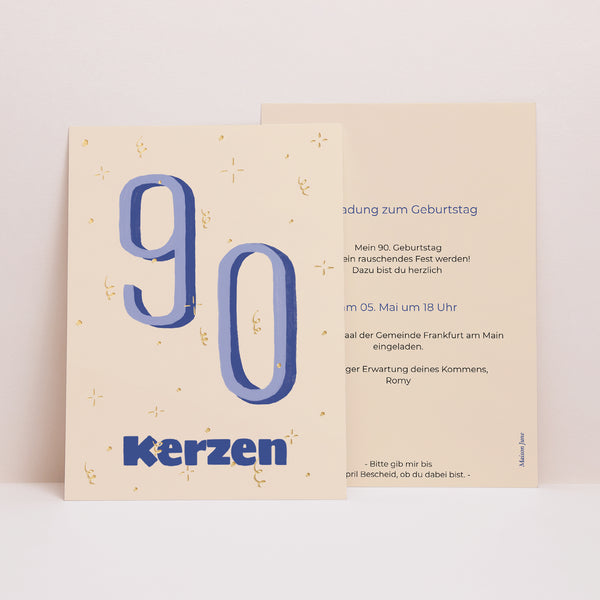 Einladungskarte Geburtstag Pop 90 foto