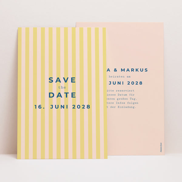 Save the date Karte Hochzeit PortraitPorträt Liebe am Strand foto