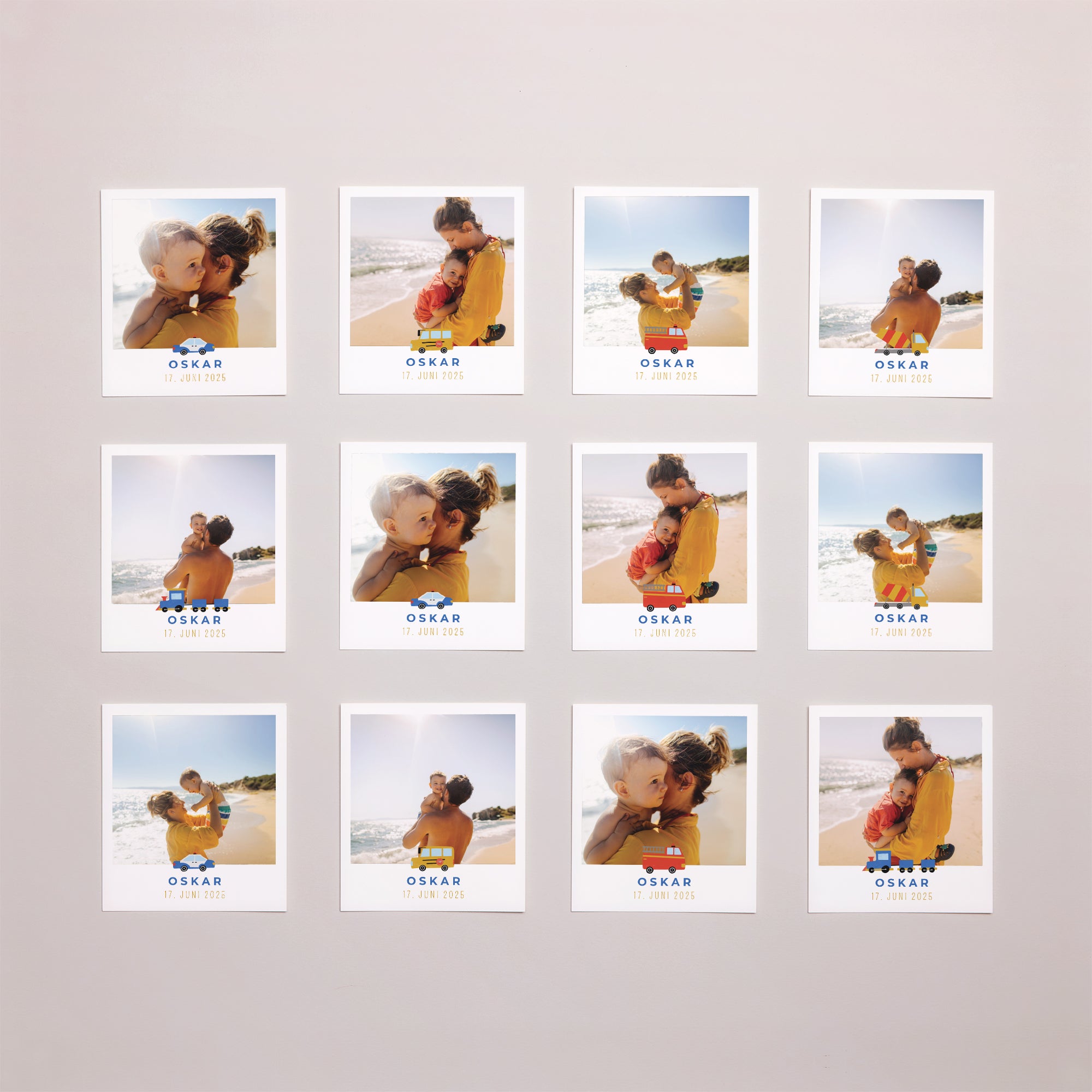 Fotoabzug Kindergeburtstag Pack von 12 Auf zur Party foto N° 1
