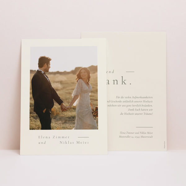 Dankeskarte Hochzeit foto