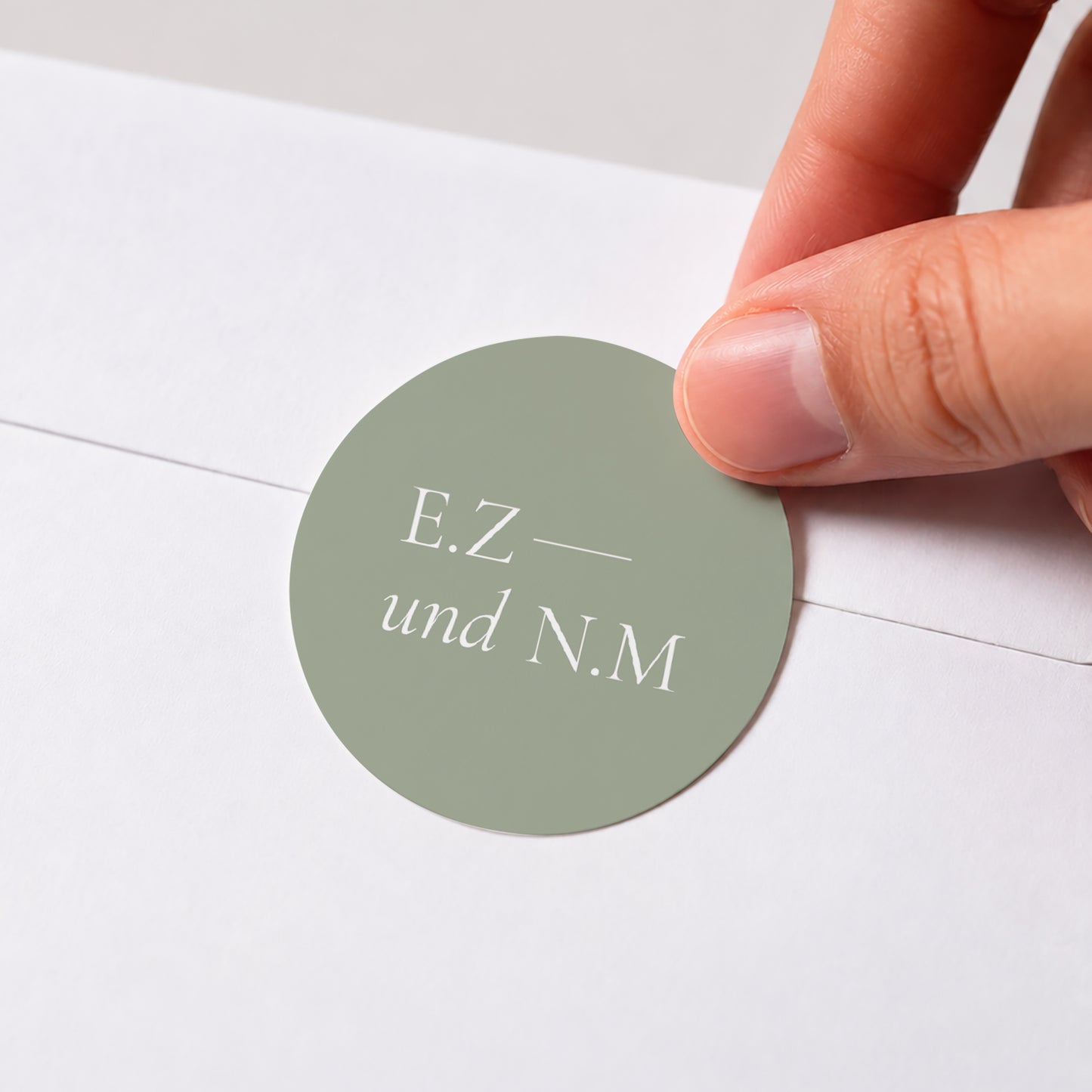 Sticker Hochzeit Rund Grüntöne foto N° 1