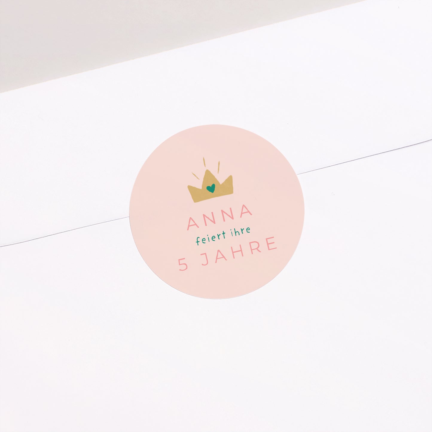 Sticker Kindergeburtstag Rund Kleine Prinzessin foto N° 2