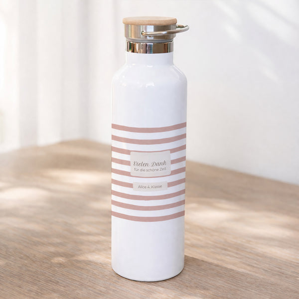Trinkflasche Objekte 75 cl Schulmädchenstreifen, Rosa foto