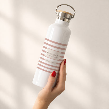 Trinkflasche Objekte 75 cl Schulmädchenstreifen, Rosa