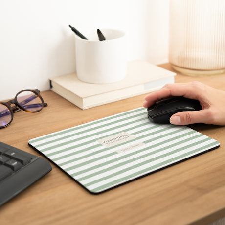 Mousepad Objekte Rechteck Schulstreifen, Grün