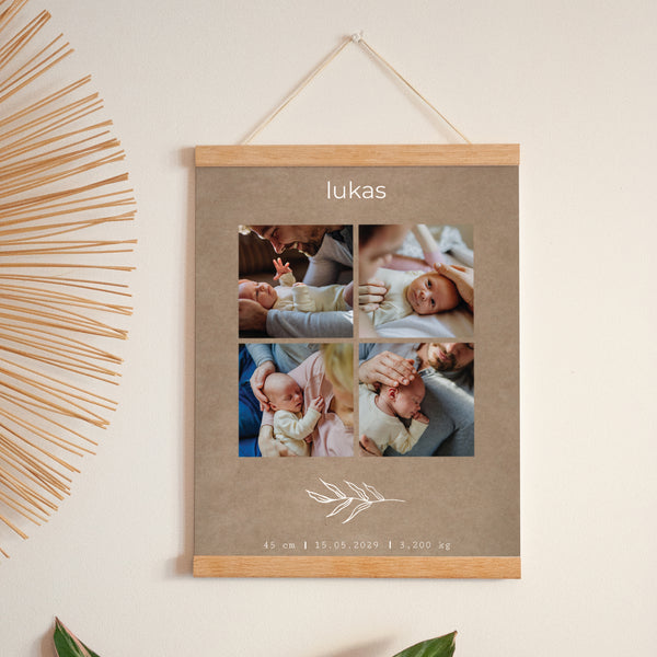 Poster Geburt Porträt Strang und Kraft foto