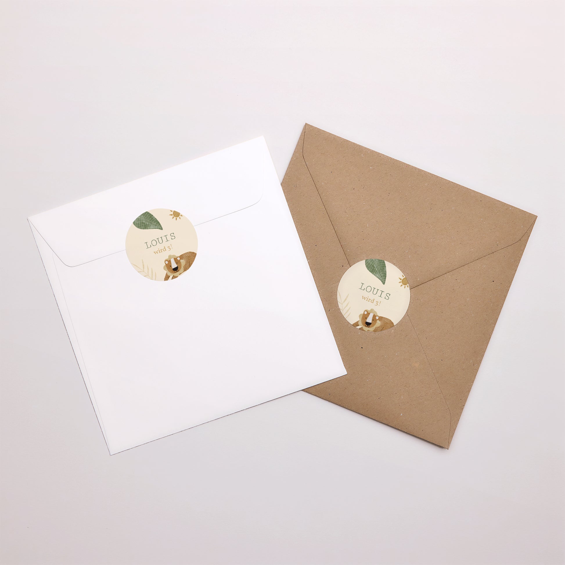 Sticker Kindergeburtstag Rund Tiere der Savanne foto N° 4