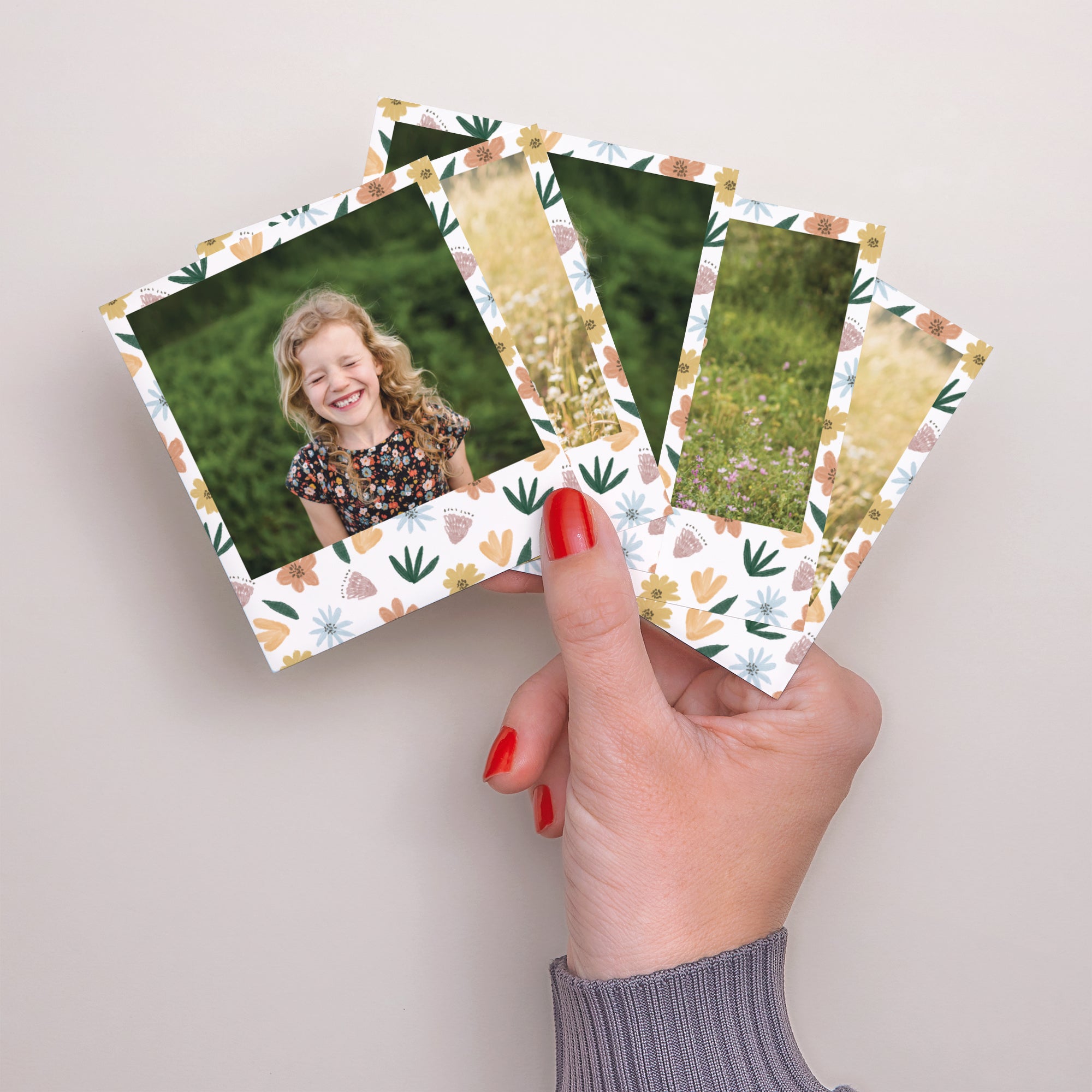 Fotoabzug Kindergeburtstag Pack von 12 Blumen foto N° 3