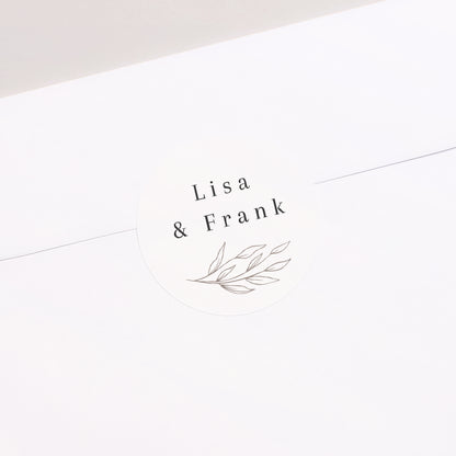 Sticker Hochzeit Rund romantische Allianz foto N° 2