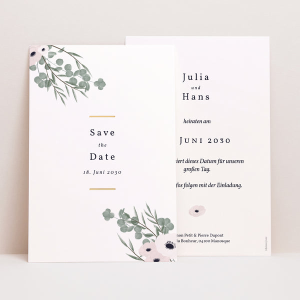 Save the date Karte Hochzeit PortraitPorträt foto