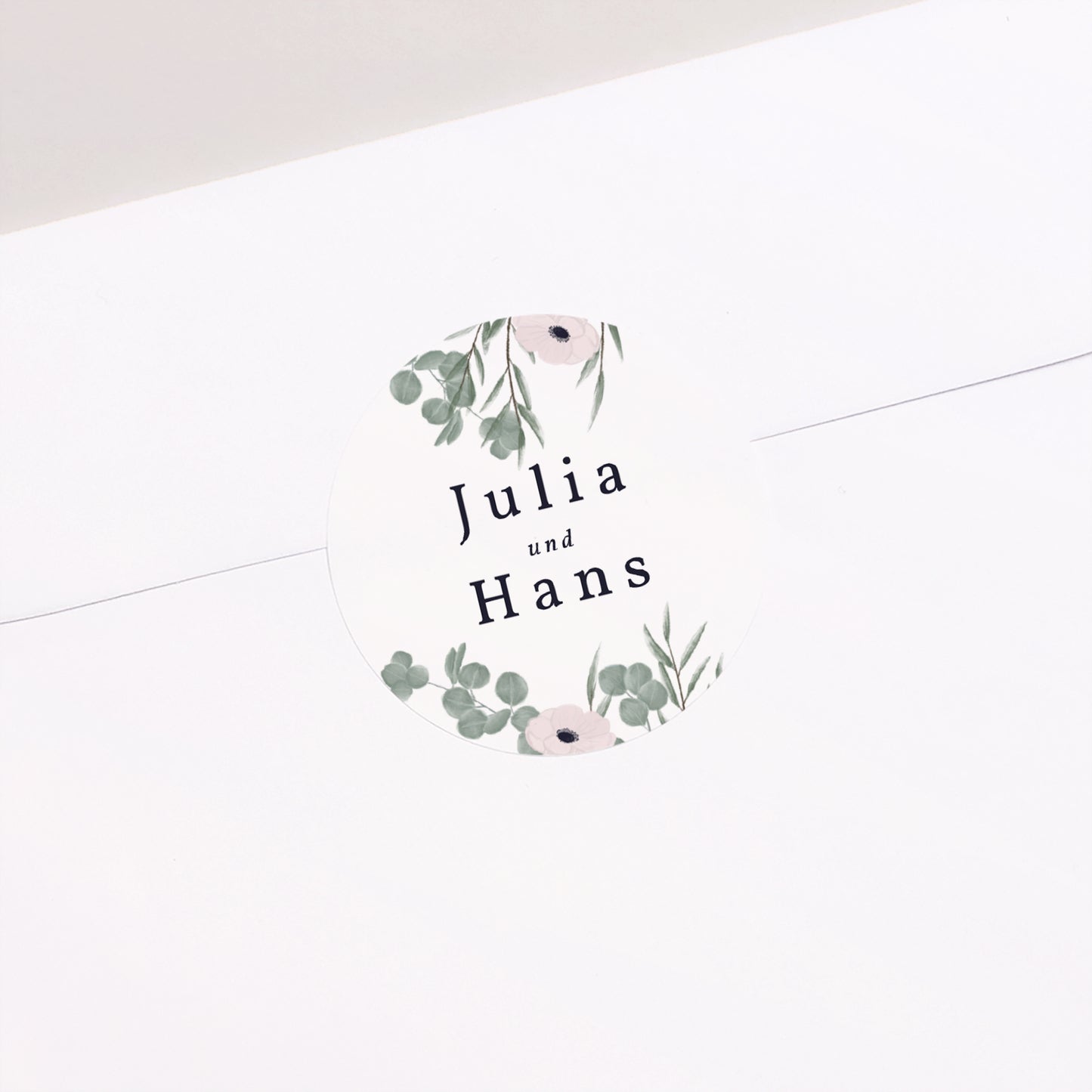Sticker Hochzeit Rund Romantischer Rahmen foto N° 2