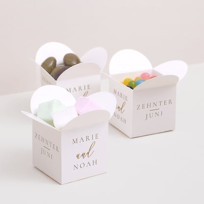 Geschenkbox Hochzeit Schmetterlingsöffnung Elegante Vergoldung foto N° 3