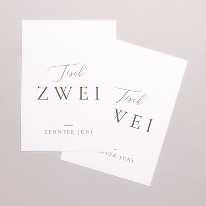 Tischnummern Hochzeit Rechteck Elegante Vergoldung foto N° 2