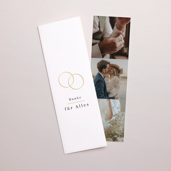 Dankeskarte Hochzeit Fotoautomaten Lesezeichen foto