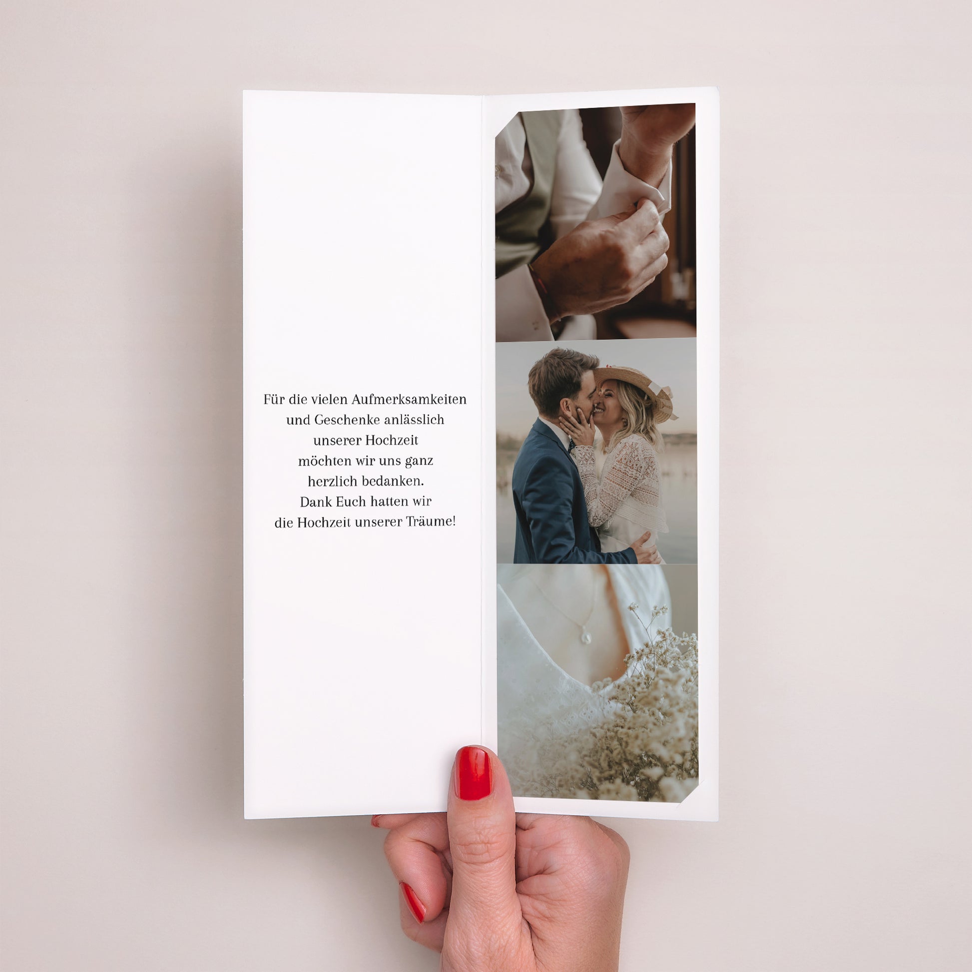 Dankeskarte Hochzeit Fotoautomaten Lesezeichen foto N° 2