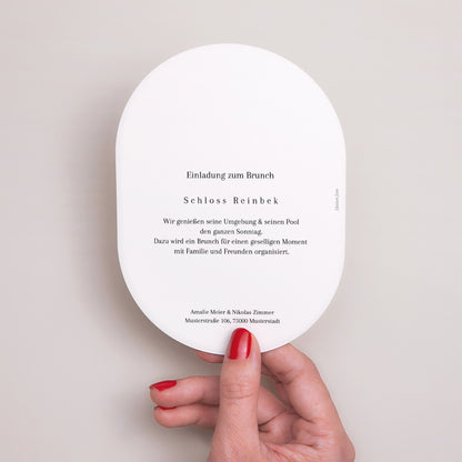 Hochzeitseinladung oval foto N° 3