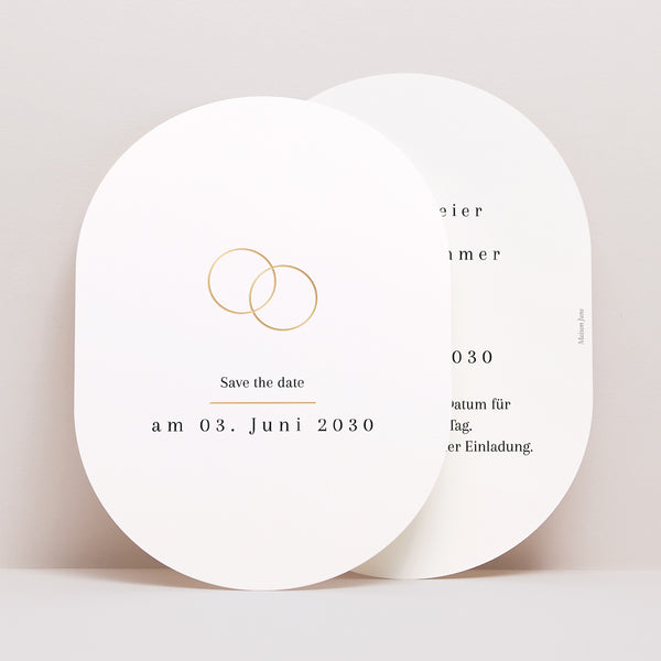Save the date Karte Hochzeit oval foto