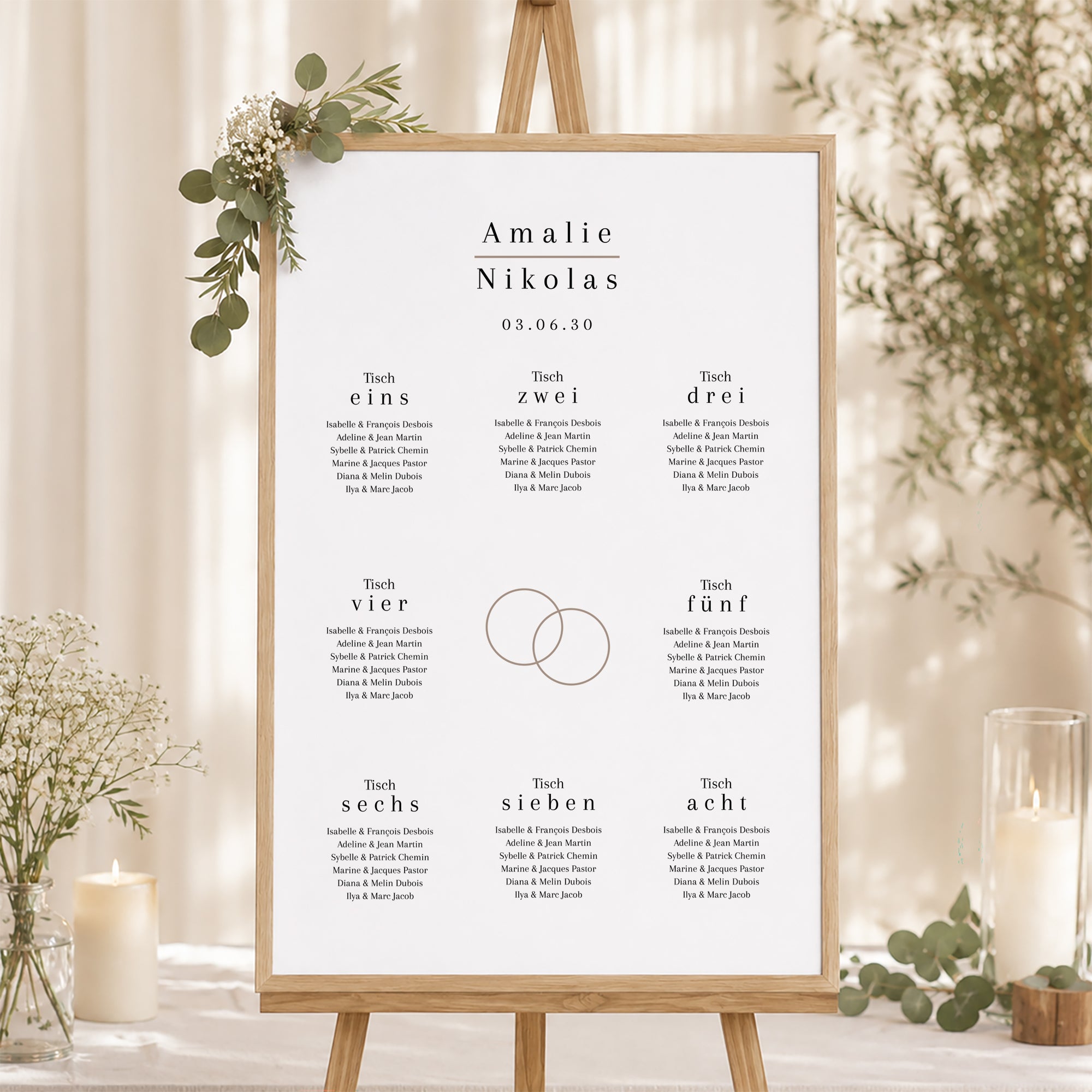 Sitzplan Hochzeit Porträt foto N° 1