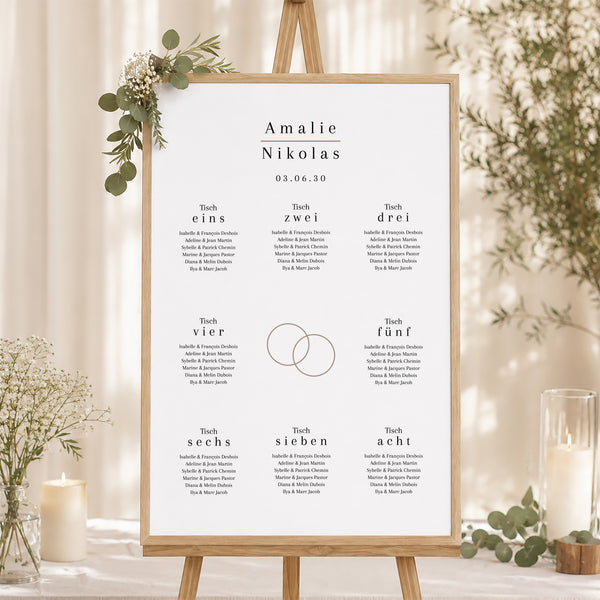 Sitzplan Hochzeit Porträt foto