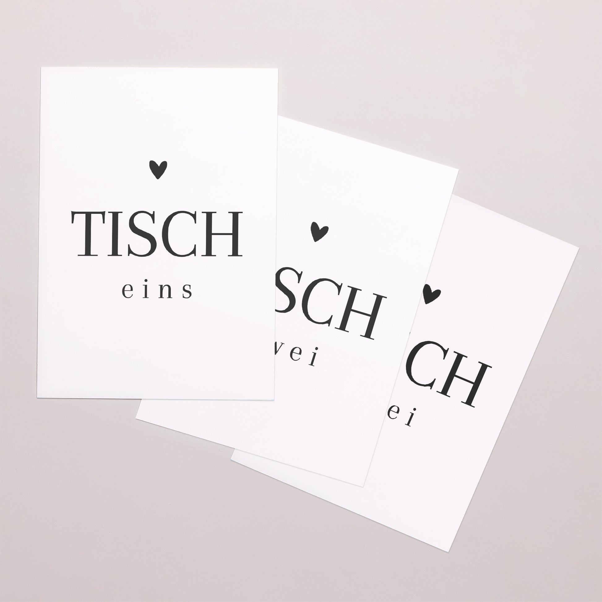 Tischnummern Hochzeit Rechteck Unermessliche Liebe foto N° 1